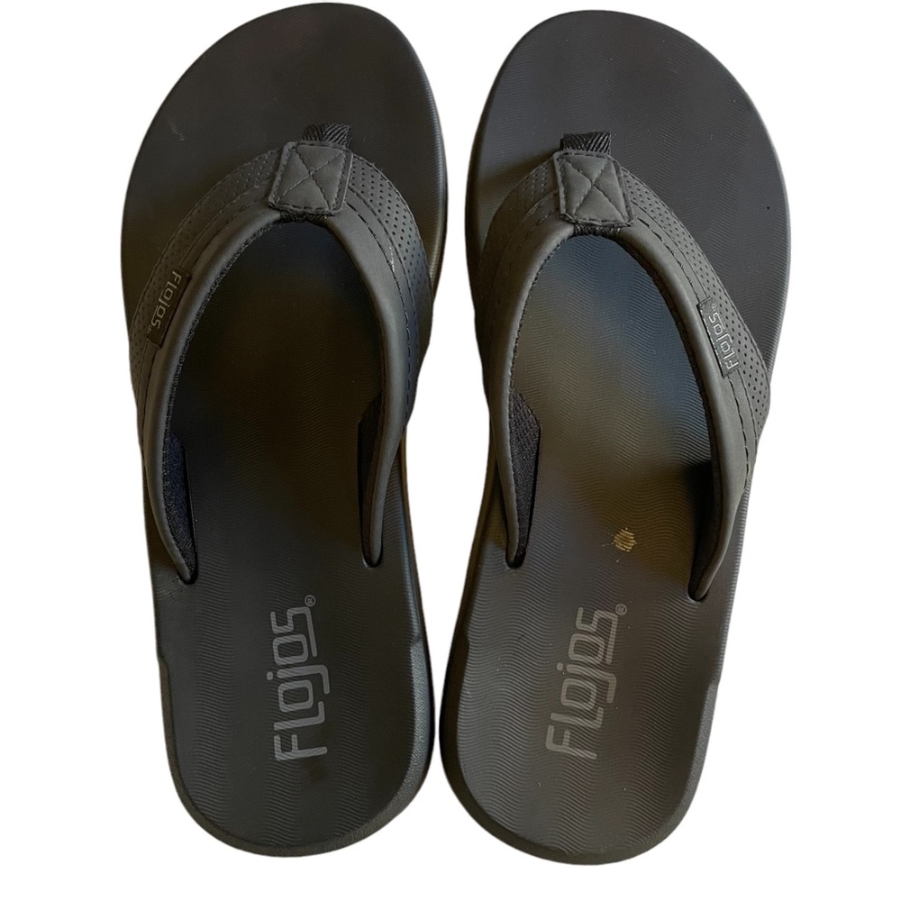 Flojos Black Flip Flops.  Size 9
